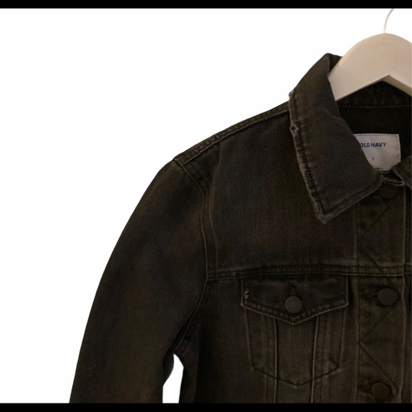 Distressed Black Jean Jacket for Women - Picture 7 of 13